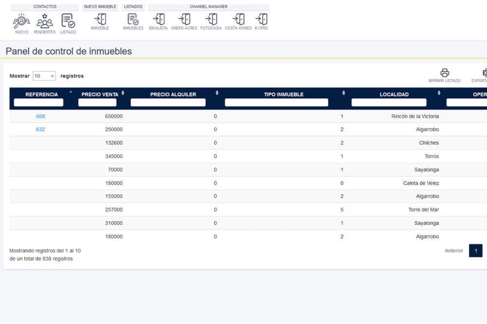 CRM Inmobiliario Channel Manager
